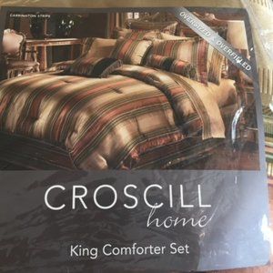 Carrington Cinnamon King Size Comforter Set by Croscill